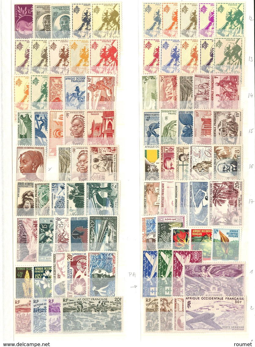 ** Collection. 1944-1954 (Poste, PA, Taxe, BF), Complète Sauf N°42, PA 18 Et Taxe 9 Et 10. - TB - Autres & Non Classés