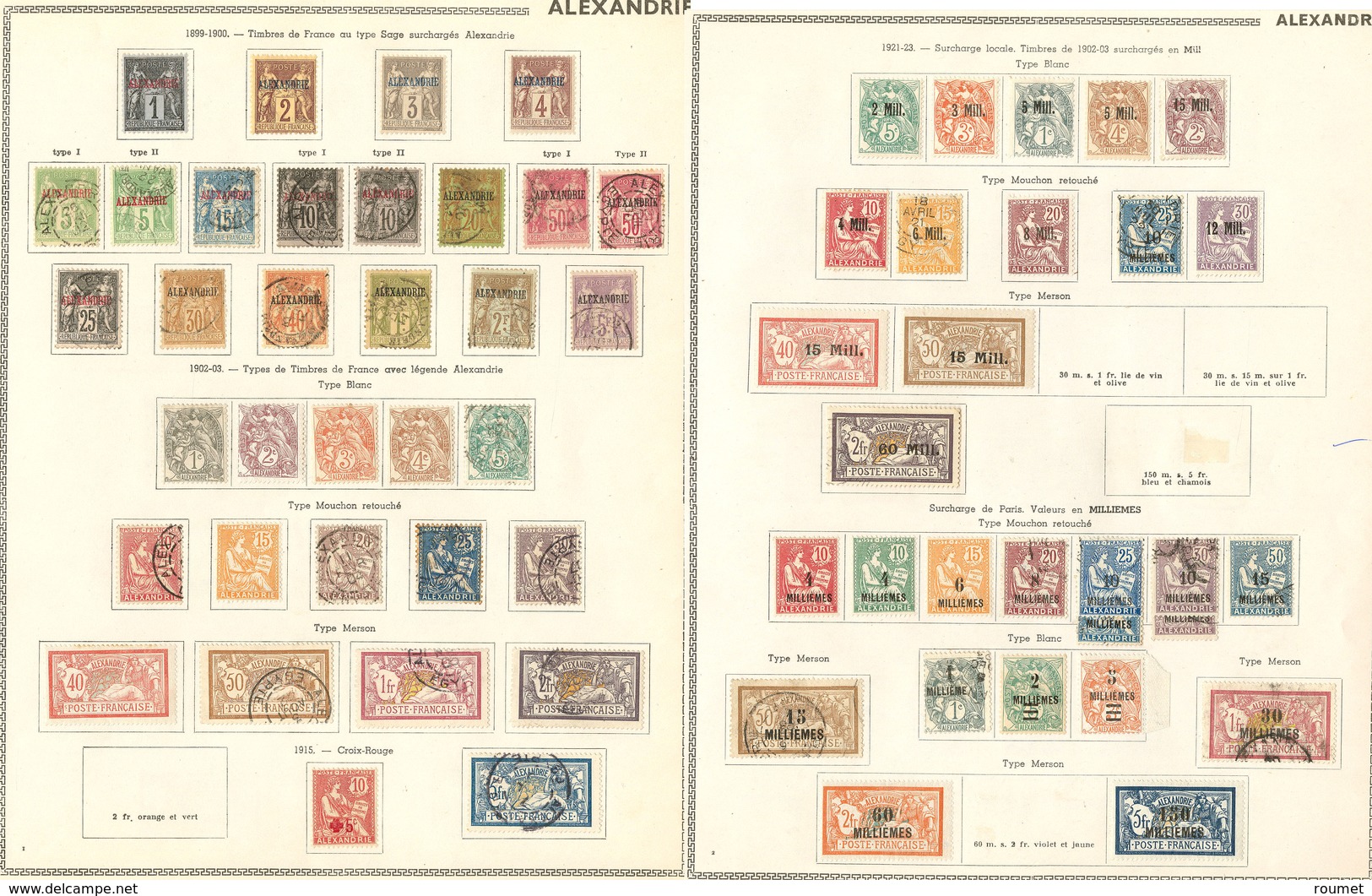 * Collection. 1899-1928 (Poste, Taxe), Complète Sauf Poste 47, 49, 50 Et 59, Des Ex Obl. - TB - Autres & Non Classés