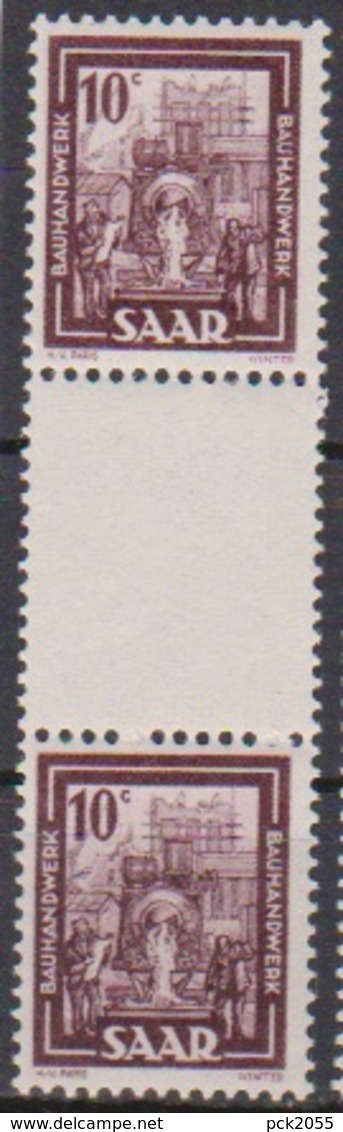 Saarland 1949 MiNr.272 ZS ** Postfr.Bilder Aus Industrie,Handel,Landwirtschaft Und Kultur(8406) Günstige Versandkosten - Neufs