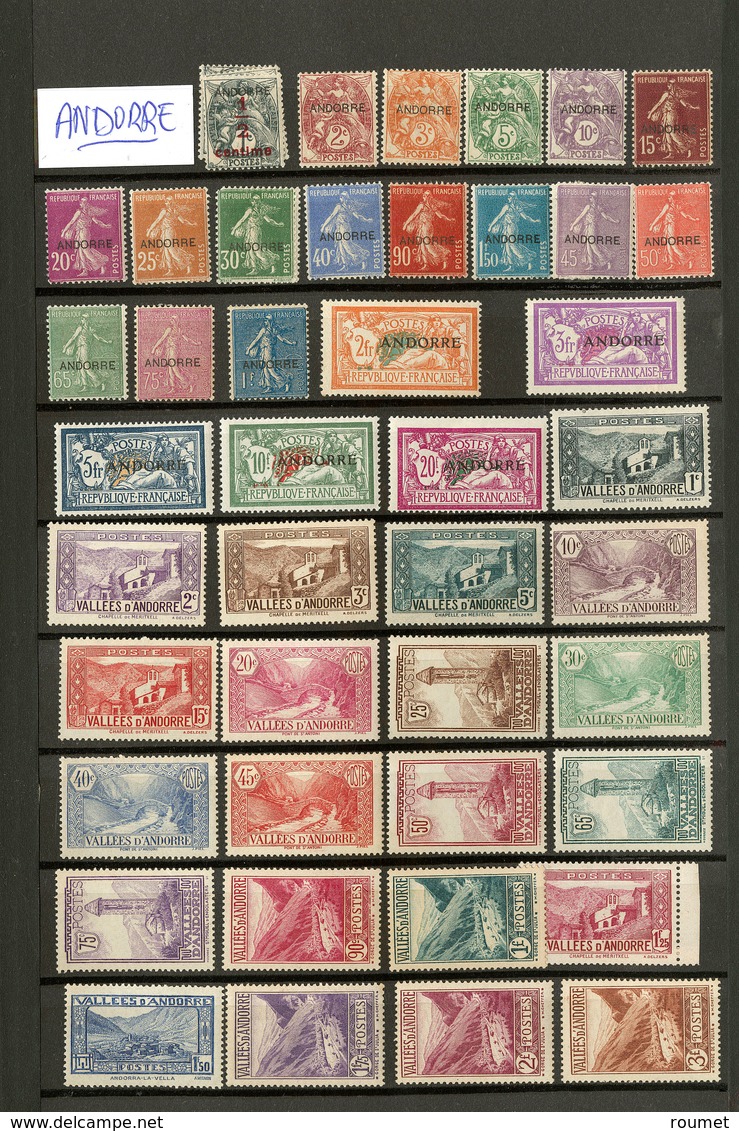 * ANDORRE. Collection. 1931-1943 (Poste, PA, Taxe), Dont 1/23, + Divers Andorre Esp., Des Valeurs Moyennes Et Séries Com - Autres & Non Classés