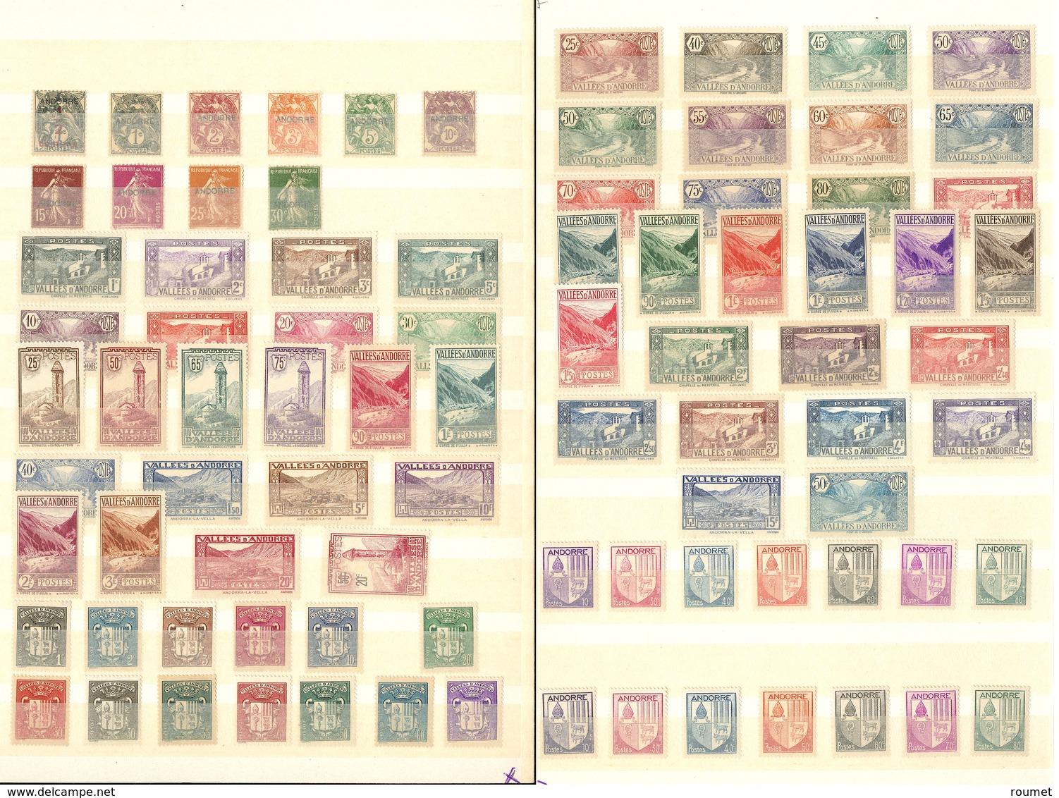 ** ANDORRE. Collection. 1931-2008 (Poste, PA, Taxe, Carnet), Des Valeurs Et Séries Moyennes, Des Ex * Avant 1944, La Par - Other & Unclassified