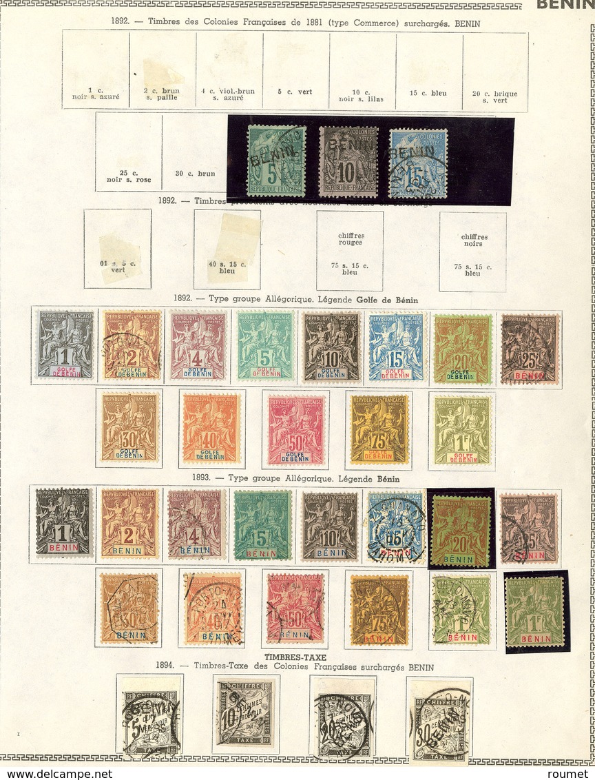 Collection. 1892-1894 (Poste, Taxe), Valeurs Moyennes Et Séries Complètes, Des Ex *. - TB - Other & Unclassified