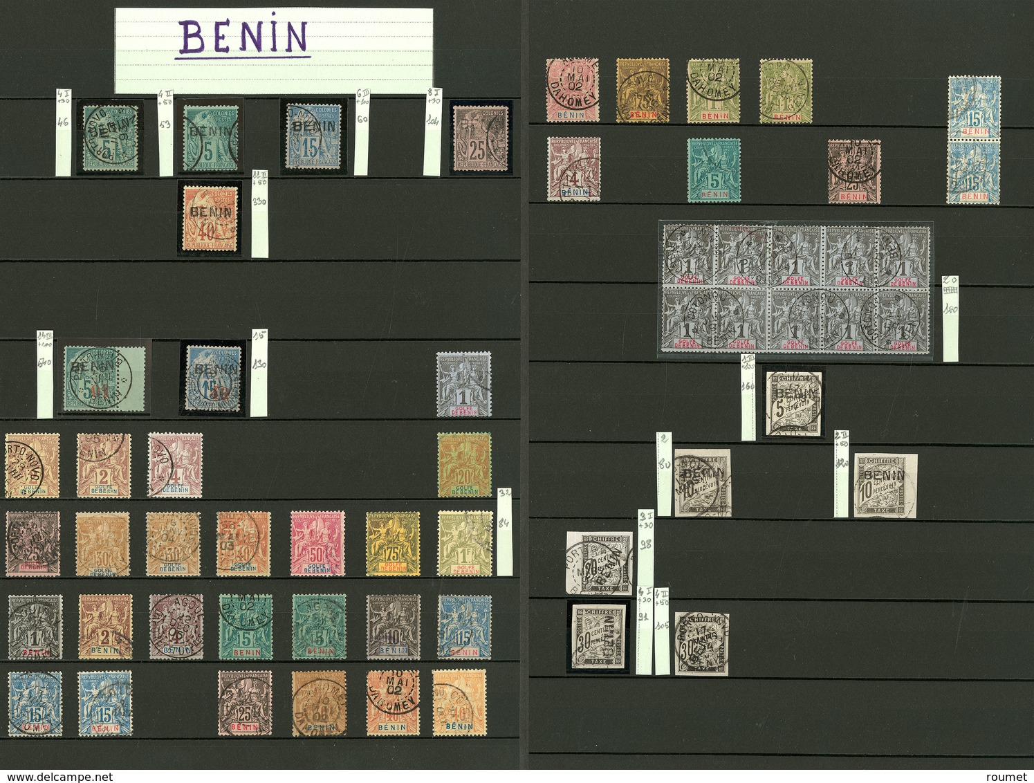 Collection. 1892-1894 (Poste, Taxe), Valeurs Moyennes Diverses, Qqs Doubles Et Obl. - TB - Other & Unclassified