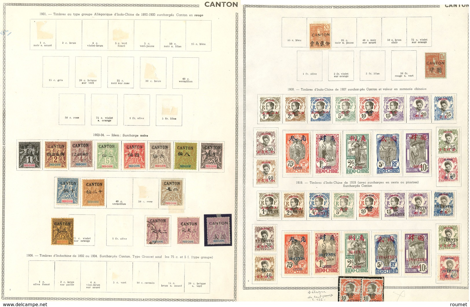 * Collection. 1903-1919 (Poste), Valeurs Moyennes Et Séries Complètes. - TB - Autres & Non Classés