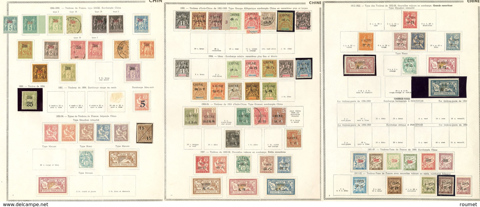 * Collection. 1894-1922 (Poste, Taxe), Valeurs Moyennes Et Séries Complètes Dont Qqs Obl. - TB - Altri & Non Classificati