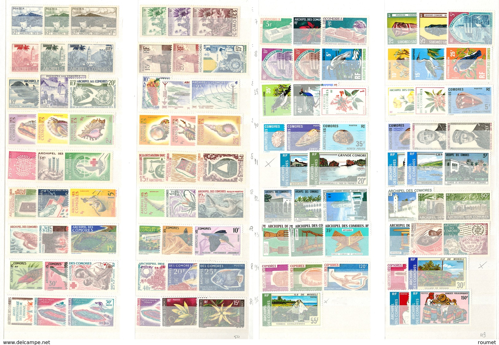 ** Collection. 1950-1975 (Poste, PA, Taxe, BF), Valeurs Et Séries Moyennes, 2 Ex Poste Et 13 PA Manquants. - TB - Autres & Non Classés