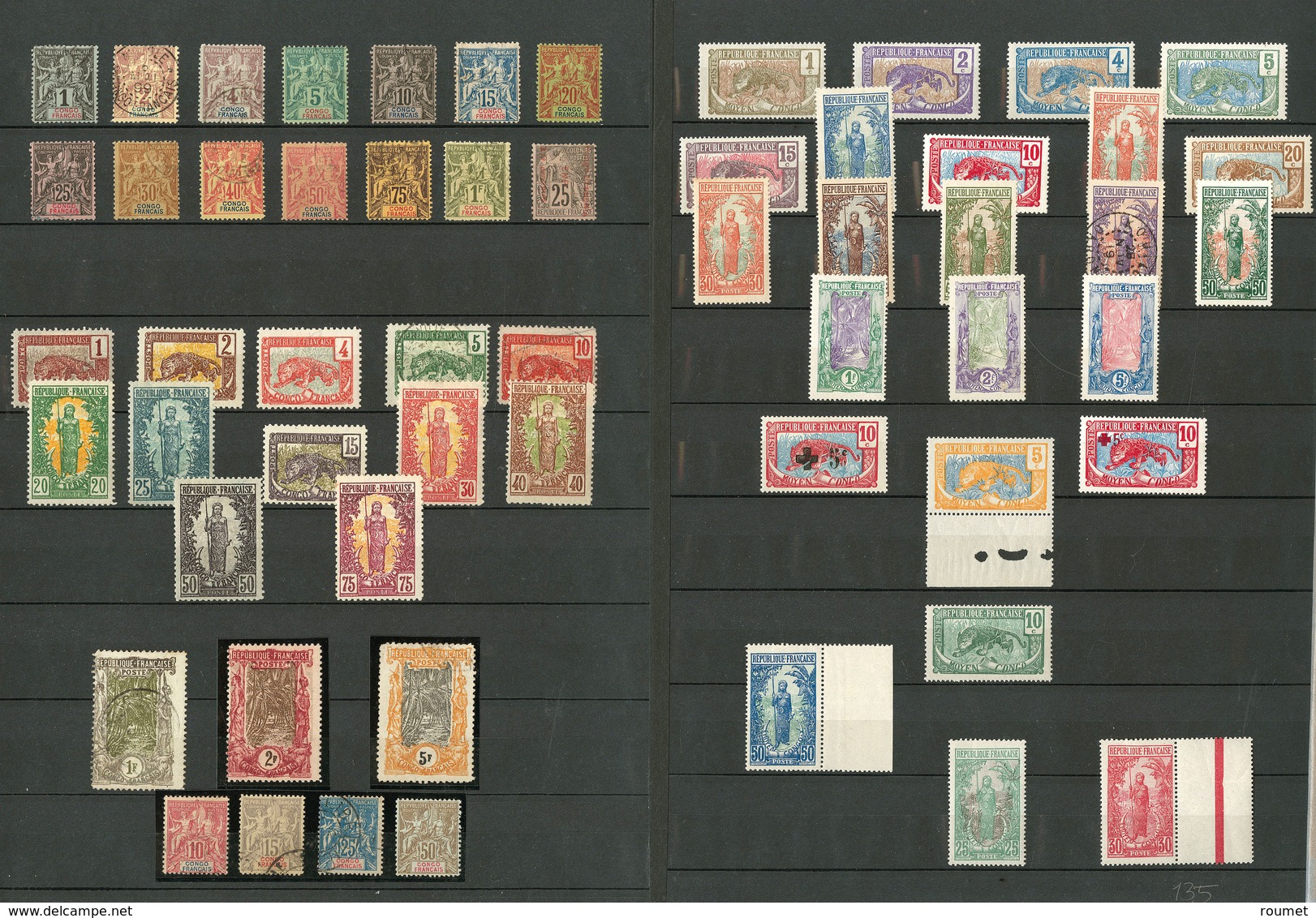 * Collection. 1892-1933 (Poste, Taxe, C.Px), Valeurs Et Séries Moyennes Dont Les Type Groupe Obl. - TB Ou B - Other & Unclassified