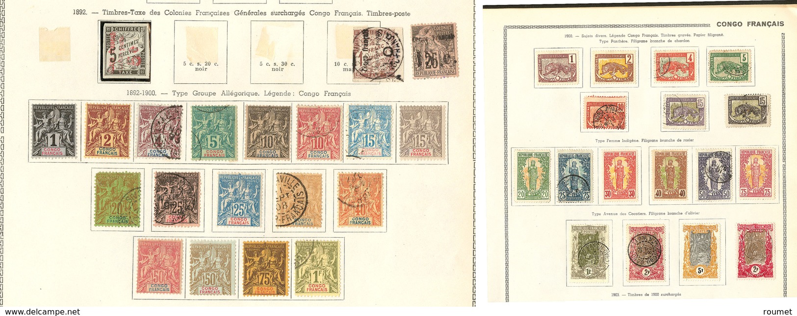 * Collection. 1892-1933 (Poste), Valeurs Moyennes Et Séries Complètes, Des Ex Obl. - TB - Autres & Non Classés