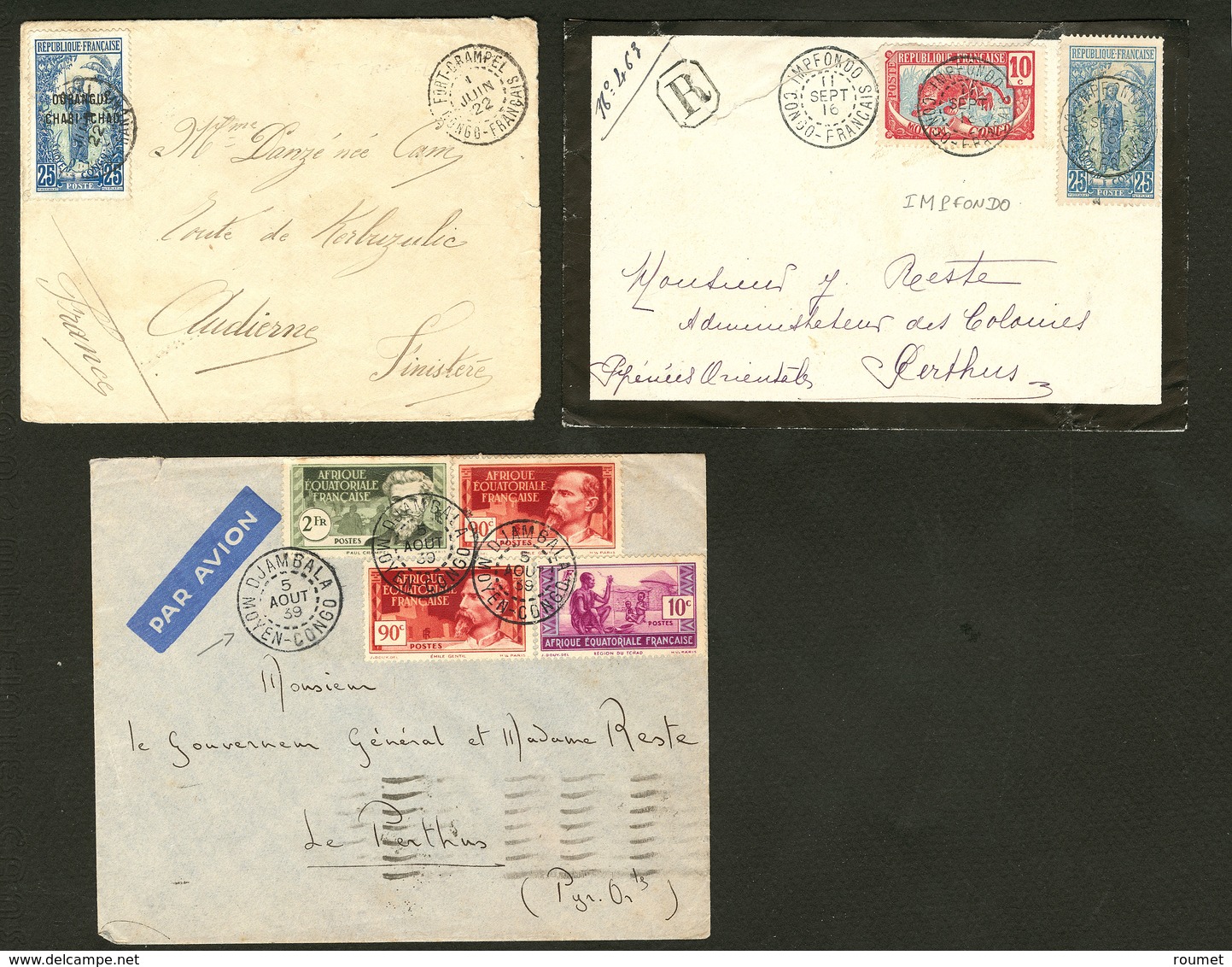 Lettre Collection. 1916-1939, Affts Et Destinations Divers. - TB - Autres & Non Classés