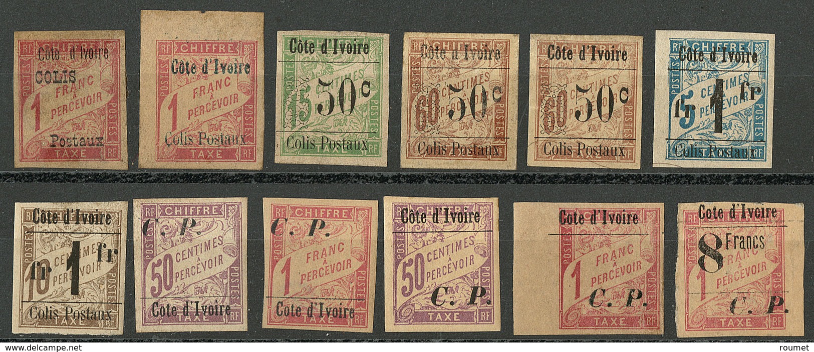 * Colis Postaux. Nos 2, 4, 5, 6(2), 7, 8, 12/15, 22, Gomme Glacée Mais TB D'aspect - Autres & Non Classés