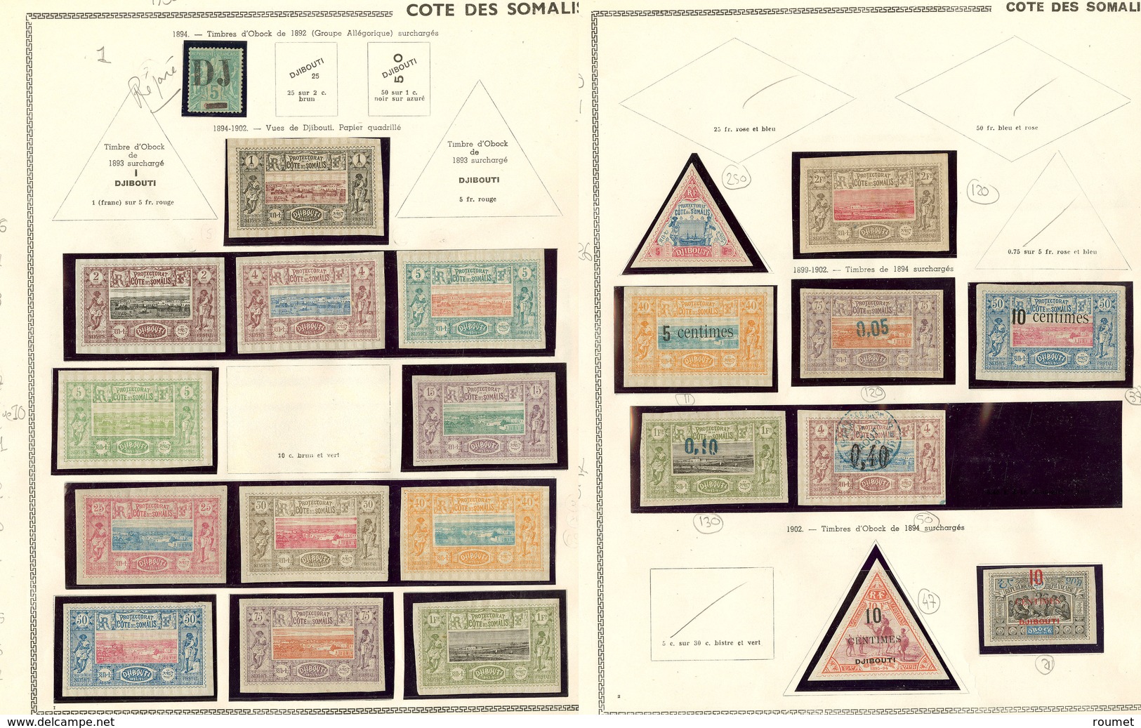 * Collection. 1894-1902 (Poste), Des Valeurs Moyennes Dont N°1 Réparé. - TB - Other & Unclassified