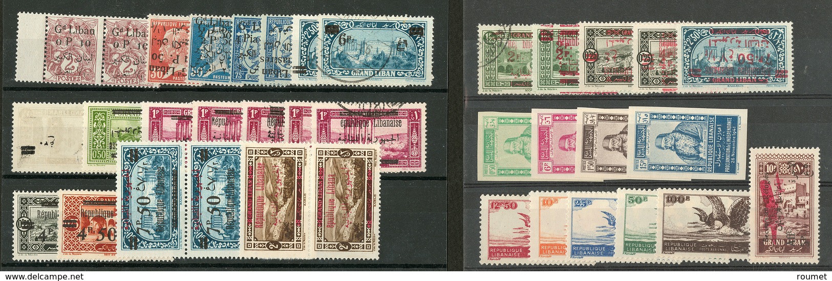 * Collection. Variétés. 1924-1942 (Poste, PA), Petites Et Moyennes Valeurs Diverses, Qqs Ex ** Ou Obl. - TB - Other & Unclassified