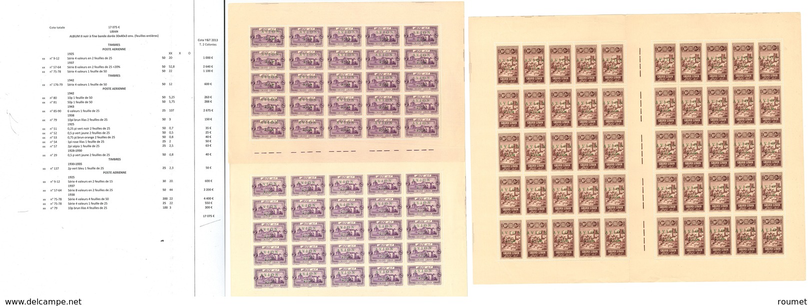 ** Lot. 1925-1942 (Poste, PA), Diverses Petites Et Moyennes Valeurs, Toutes En Panneaux Ed 25 Ou Feuilles De 50 Ex. - TB - Andere & Zonder Classificatie