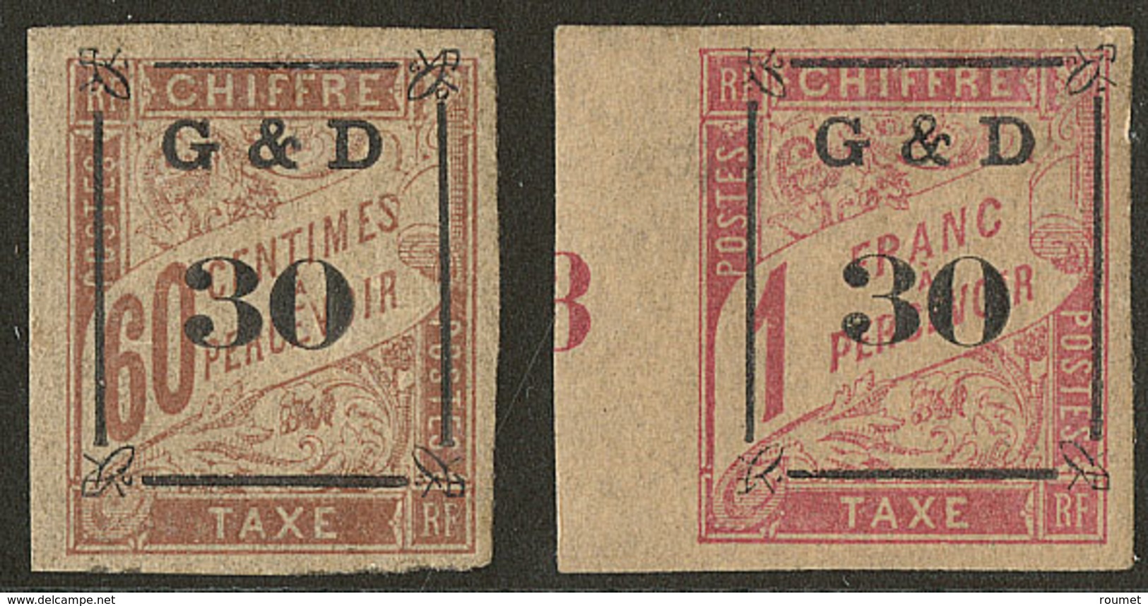 ** Taxe. Nos 13, 14 Bdf, Gomme Glacée. - TB - Other & Unclassified