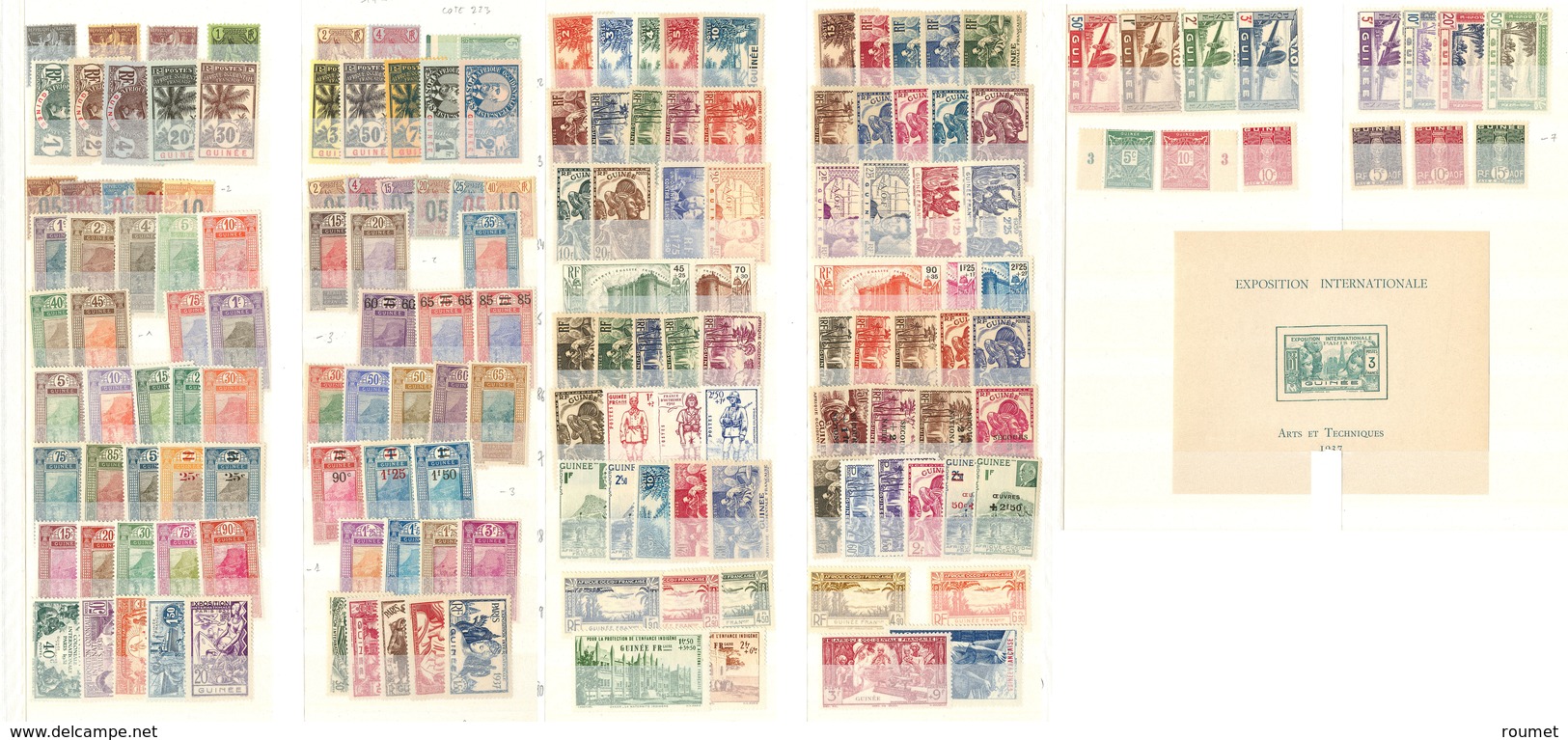 ** Collection. 1892-1944 (Poste, PA, Taxe, BF), Valeurs Moyennes Et Séries Complètes, 17 Ex Entre 1892 Et 1907 Dont Palm - Autres & Non Classés