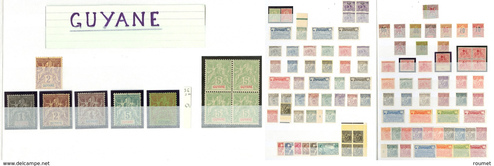 ** Collection. 1892-1947 (Poste, PA, Taxe), Des Valeurs Moyennes Et Diverses Séries, + Inini Complet. - TB - Other & Unclassified