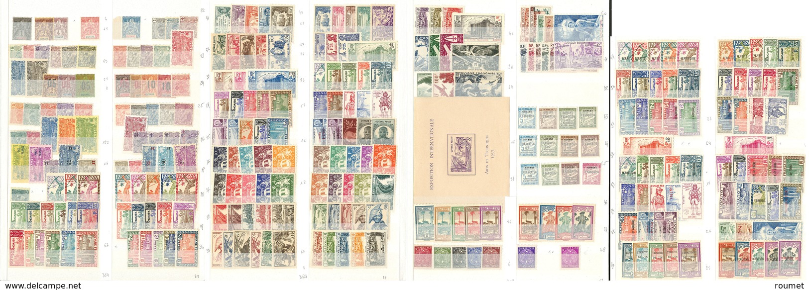 ** Collection. 1892-1947 (Poste, PA, Taxe), Valeurs Moyennes Et Séries Complètes, + Inini Complet. - TB - Other & Unclassified