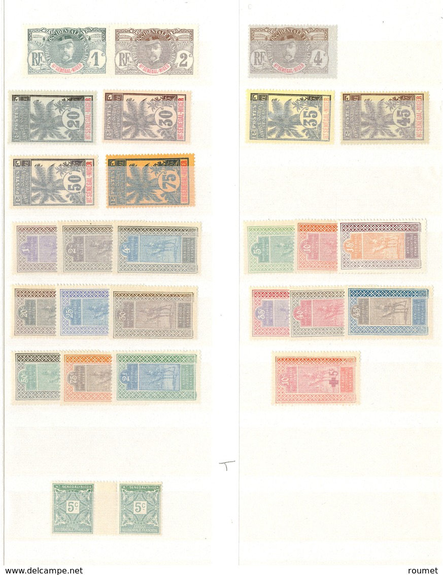 ** HAUT-SENEGAL ET NIGER. Collection. 1906-1917 (Poste, Taxe), 23 Ex Manquants. - TB - Other & Unclassified