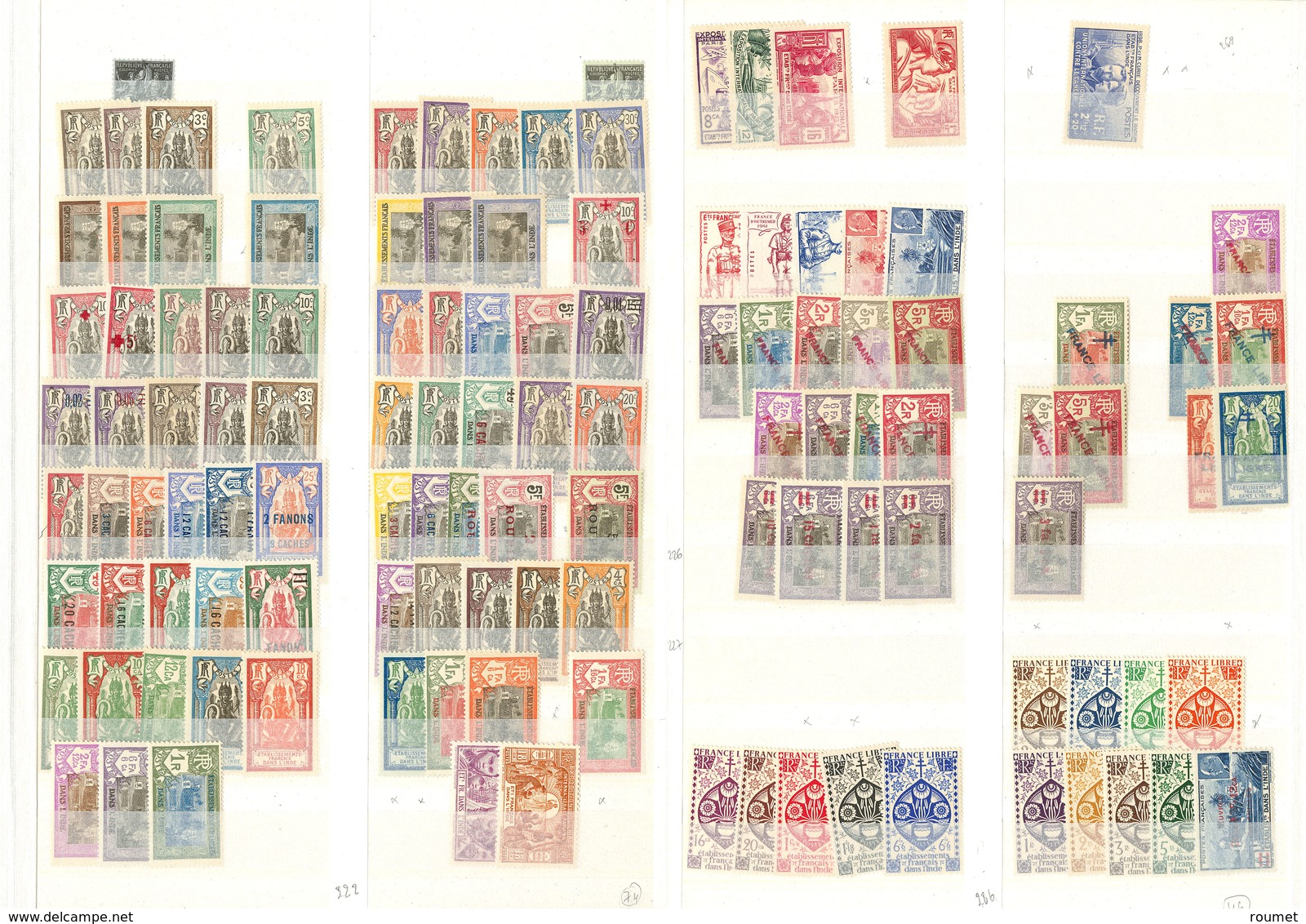 ** Collection. 1914-1954 (Poste, PA, Taxe), Valeurs Moyennes Et Séries Complètes. - TB - Autres & Non Classés