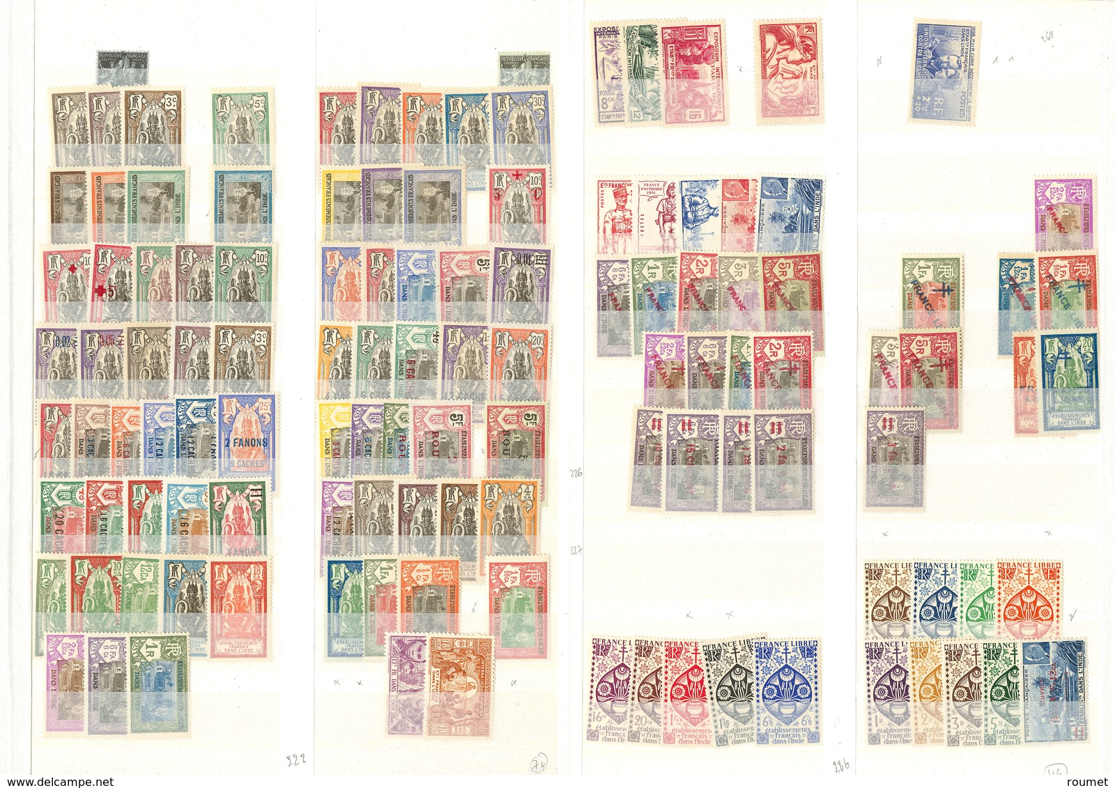 ** Collection. 1914-1954 (Poste, PA, Taxe), Valeurs Moyennes Et Séries Complètes. - TB - Other & Unclassified