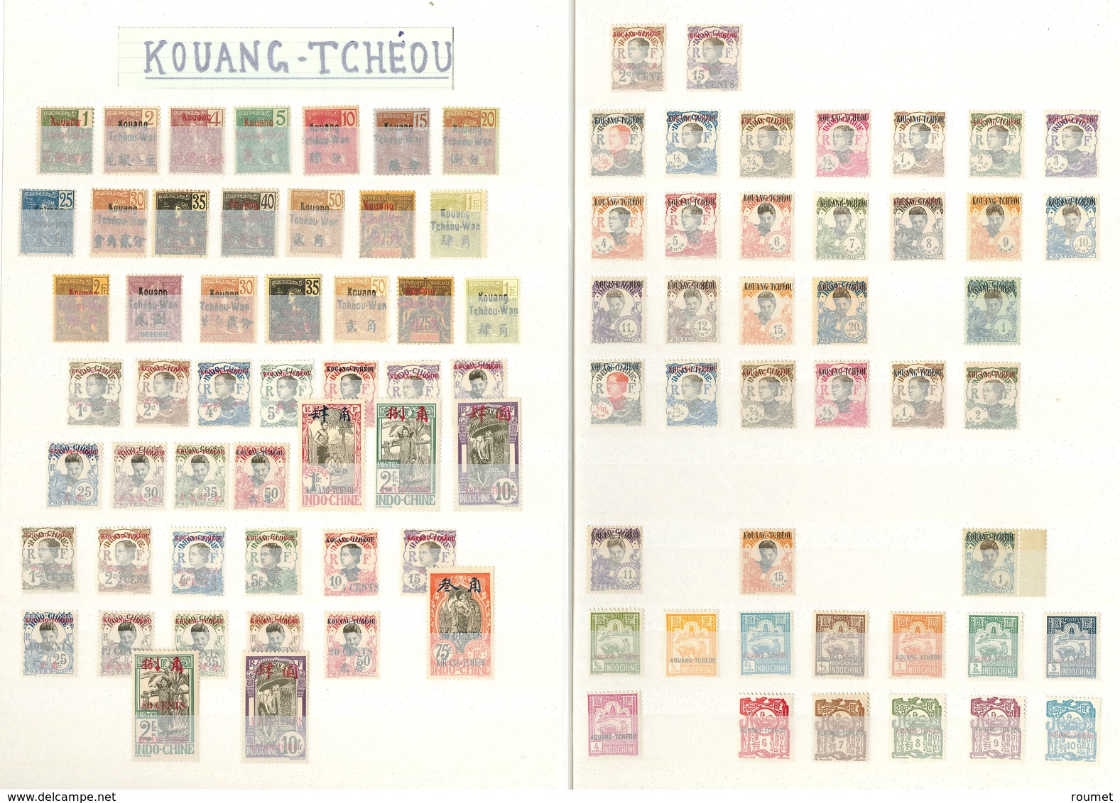 * KOUANG-TCHEOU. Collection. 1906-1944 (Poste, PA), Des Valeurs Et Séries Moyennes, Des Ex (*) Et **, Très Frais. - TB - Autres & Non Classés