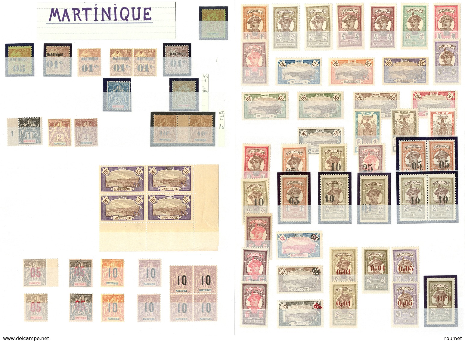 ** Collection. 1892-1947 (Poste, PA, Taxe), Des Valeurs Moyennes Et Séries Complètes, Qqs Bloc De Quatre. - TB - Sonstige & Ohne Zuordnung