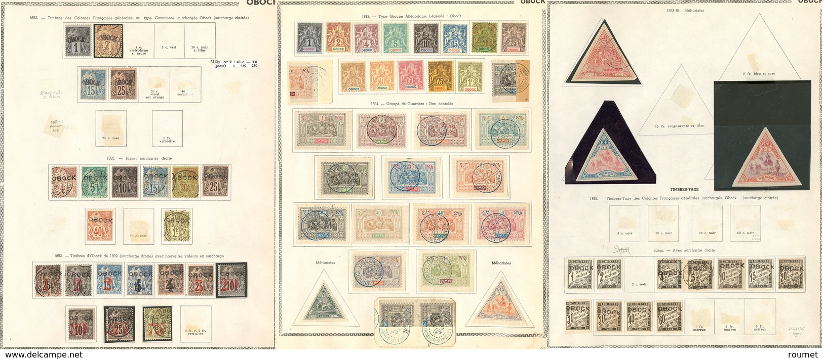 * Collection. 1892-1894 (Poste, Taxe), Valeurs Moyennes Et Séries Complètes, Nombreux Ex Obl. - TB - Autres & Non Classés