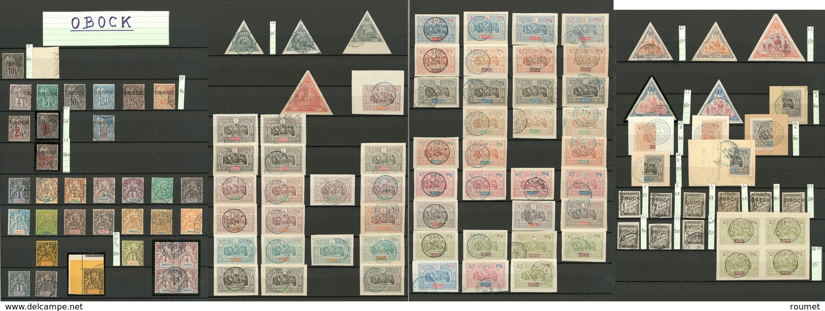 Collection. 1892-1894 (Poste, Taxe), Des Valeurs Moyennes, Des Doubles, Nuances Et Belles Obl Diverses. - TB - Other & Unclassified