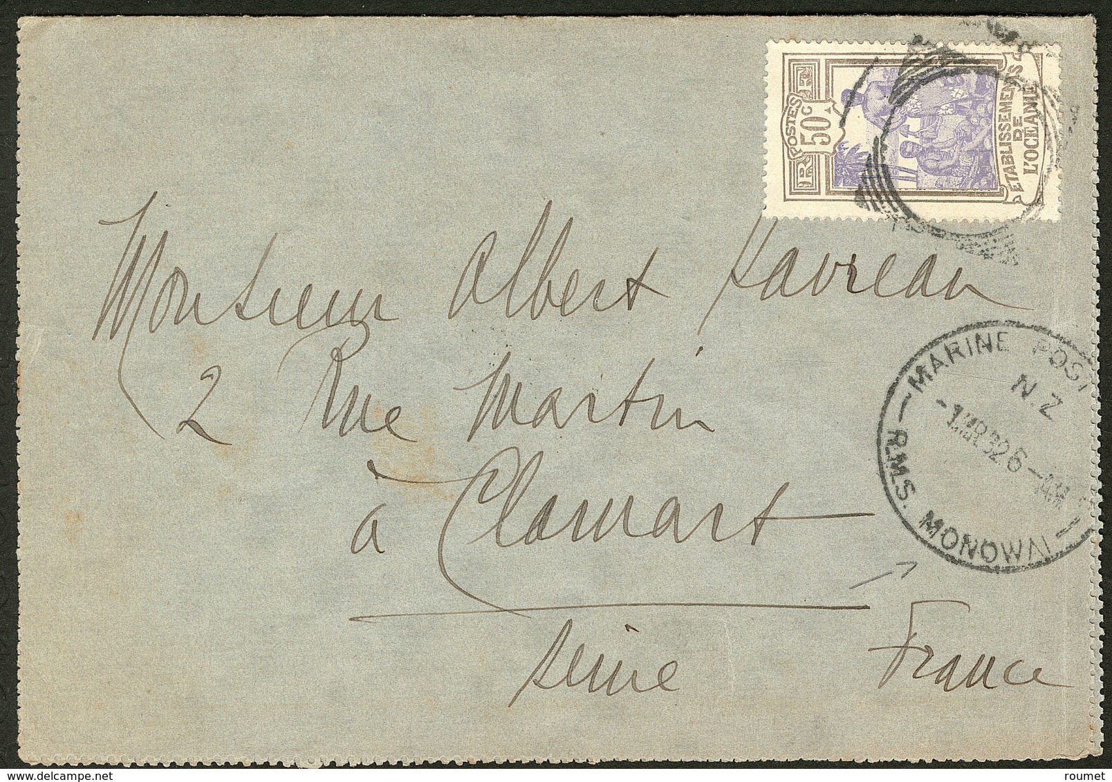 Lettre No 55, Obl Cachet Néo-zélandais De 1932 Sur Enveloppe Pour La France. - TB - Other & Unclassified