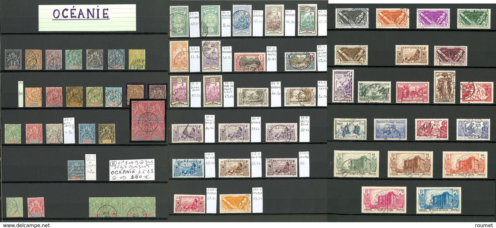Collection. 1892-1955 (Poste, PA, Taxe), Valeurs Moyennes Et Séries Complètes, Des Doubles Et Obl Diverses. - TB - Autres & Non Classés