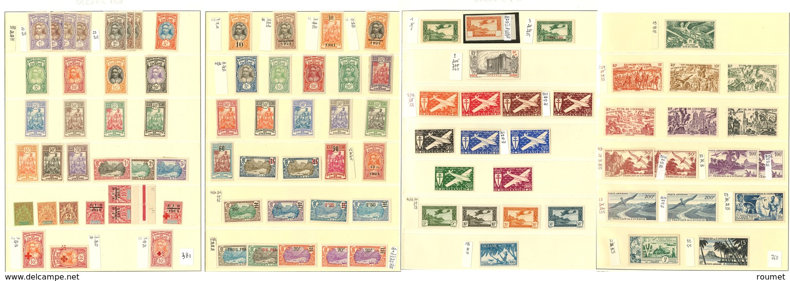 * Collection. 1913-1956 (Poste, PA, Taxe), Complète Sauf FL 140/149, Des Ex ** Après 1942 Et Qqs ND. - TB - Autres & Non Classés