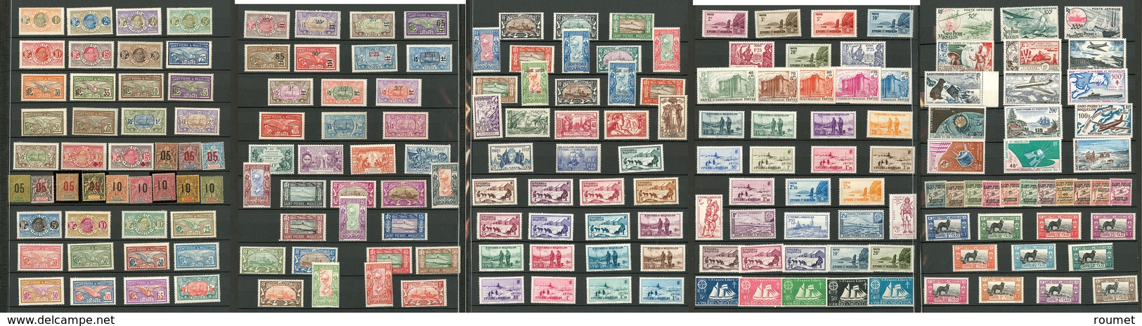* Collection. 1909-1962 (Poste, PA, Taxe, BF, CPx), Valeurs Moyennes Et Séries Complètes. - TB - Autres & Non Classés