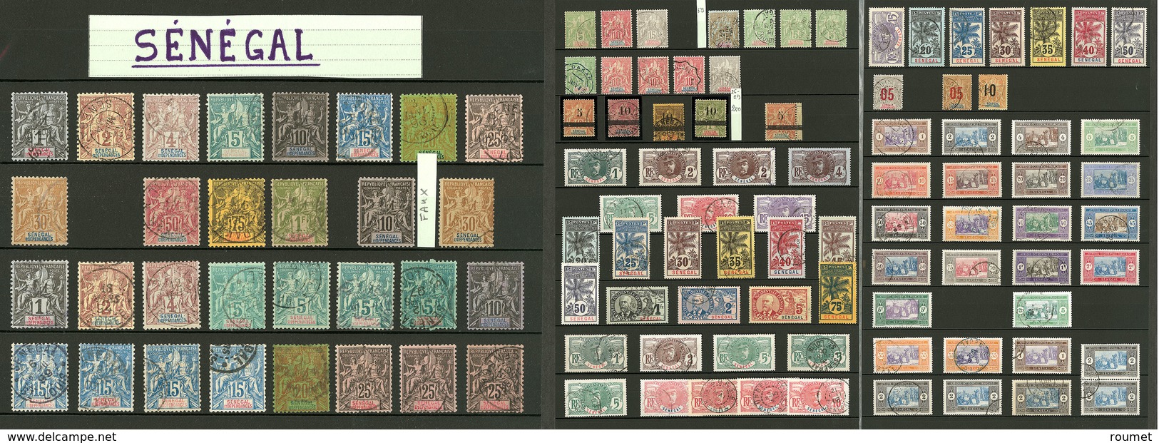 Collection. 1892-1944 (Poste, PA, Taxe), Des Valeurs Et Séries Moyennes, Divers Doubles Et Oblitérations. - TB - Andere & Zonder Classificatie