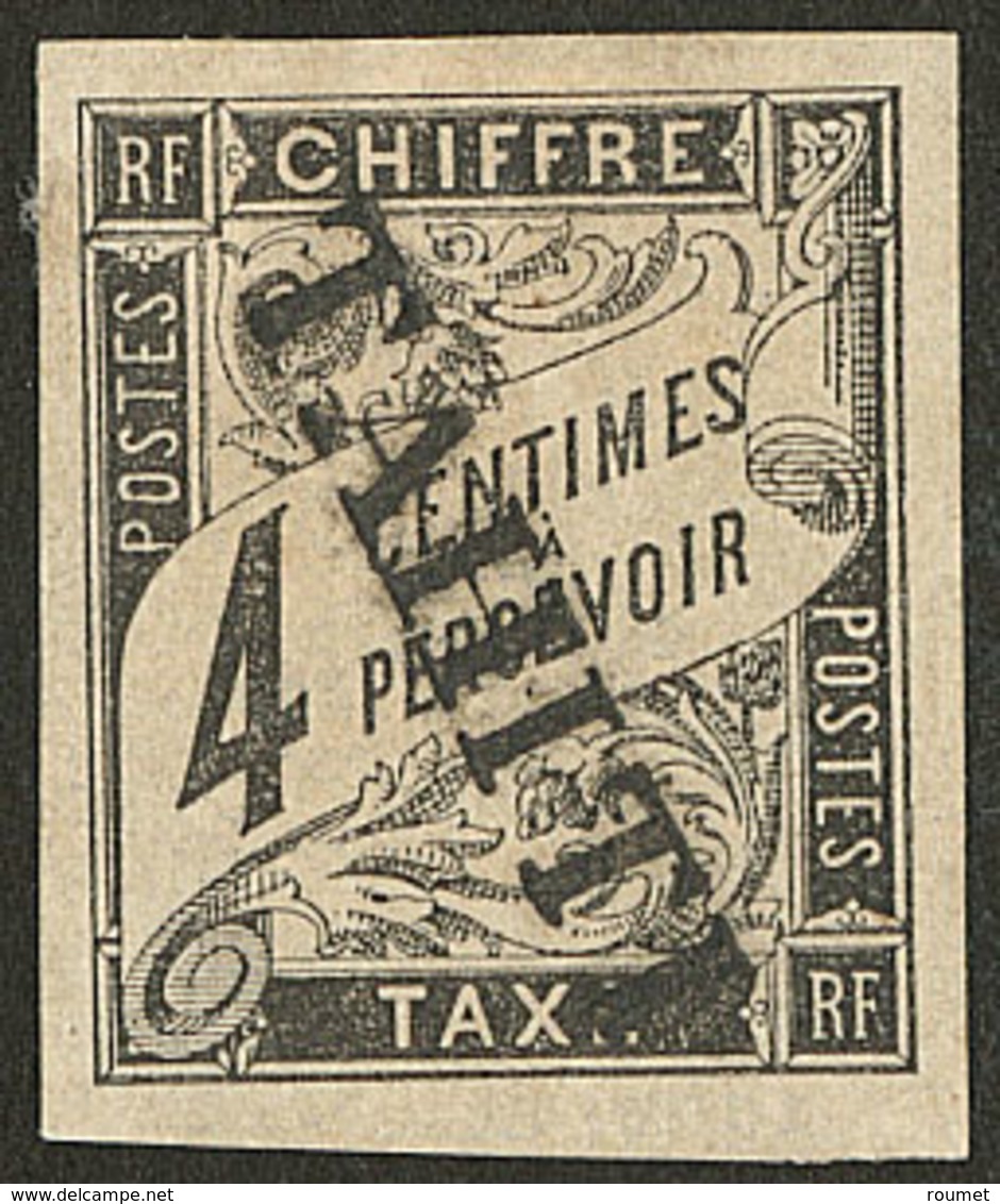 * Taxe. No 4, Gomme Très Diminuée Sinon TB - Other & Unclassified