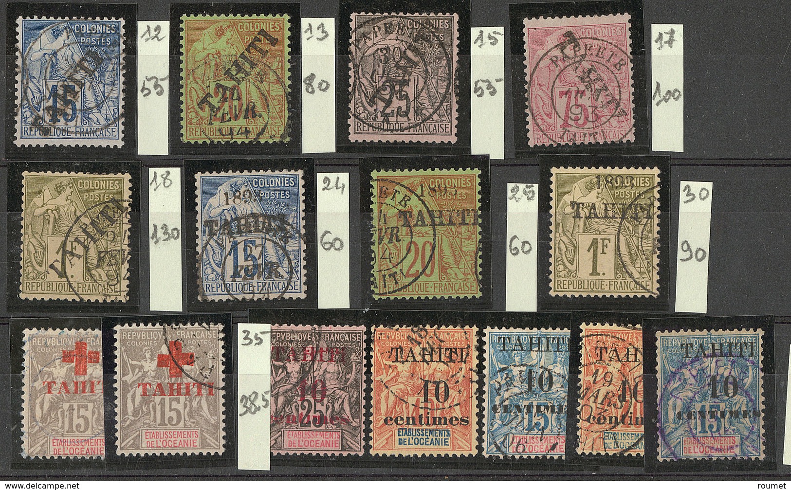 Collection. 1893-1915 (Poste), Valeurs Diverses Entre Les N°12 Et 35. - TB - Other & Unclassified