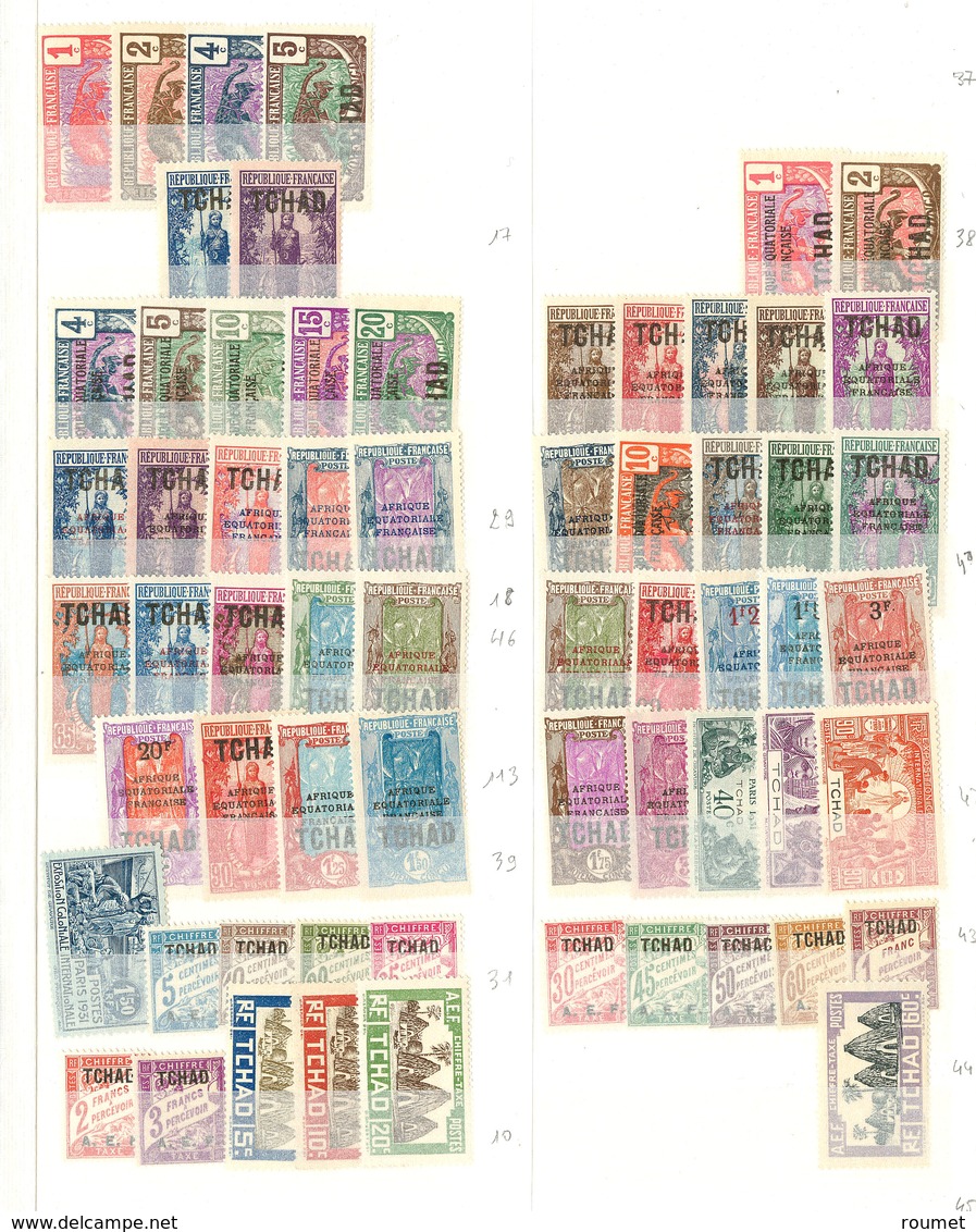 ** Collection. 1922-1933 (Poste, Taxe), Valeurs Moyennes Et Séries Complètes. - TB - Autres & Non Classés