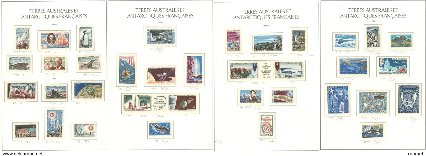 ** TERRES AUSTRALES. Collection. 1948-2005 (Poste, PA, BF), Complète Dont Poste 24, Les Poste 1/7 Et PA 1/3 Sont *. - TB - Sonstige & Ohne Zuordnung