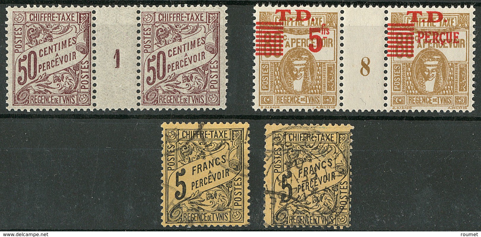 ** Taxe. Nos 32 Paire Mill. 1, 35 Paire Mill. 8, 32 (2 Ex Obl). - TB - Other & Unclassified