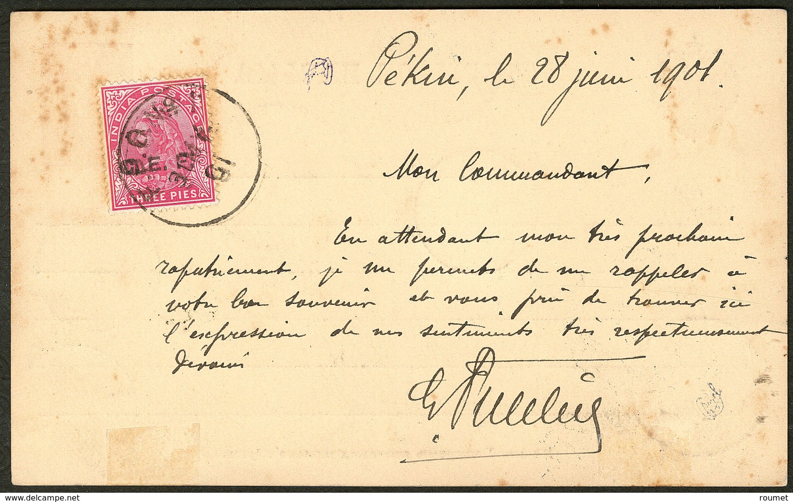 Lettre Affranchissement Mixte. Chine 37 + Chine Bureau Français 8 + France 106 + Chine Bureau Allemand 24 + Chine Bureau - Sonstige & Ohne Zuordnung