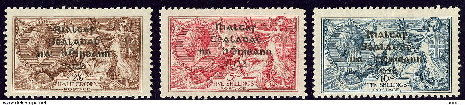 * IRLANDE. Sea Horses. Surcharge Noire. Nos 13A à 15A. - TB - Altri & Non Classificati