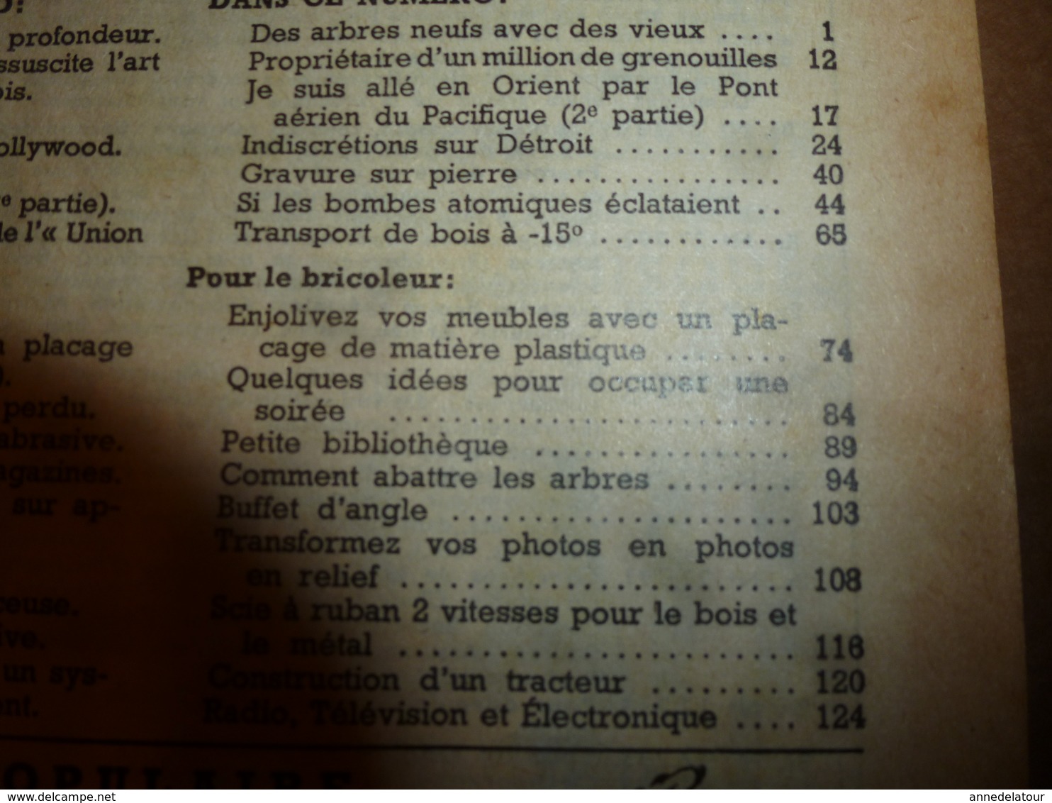 1951 MÉCANIQUE POPULAIRE:Des Arbres Neufs Avec Vieux;J'ai 1 Million De Grenouilles;Gravure Sur Pierre;Travail-bambou;etc - Other & Unclassified