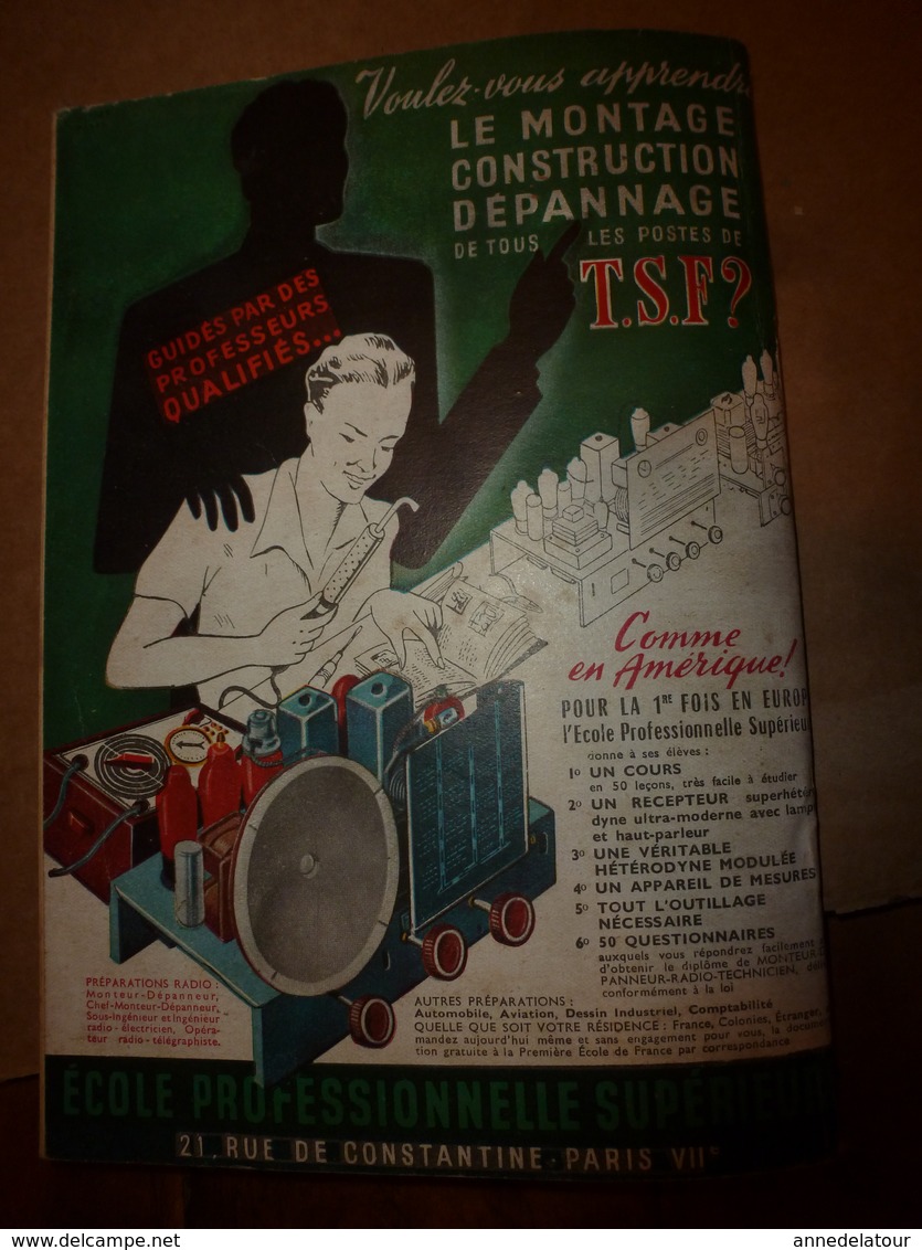 1951 MÉCANIQUE POPULAIRE:Des arbres neufs avec vieux;J'ai 1 million de grenouilles;Gravure sur pierre;Travail-bambou;etc