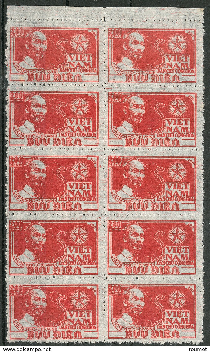 (*) NORD VIETNAM. No 65, Bloc De Dix, Papier Pelure. - TB - Vietnam