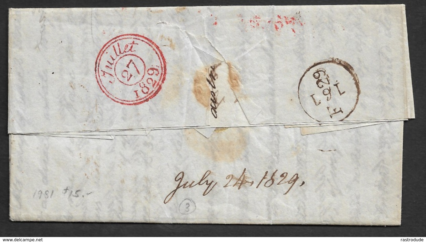 1825 - ENTIRE - LINCOLN'S INN ( PROFESSIONAL BODY OF JUDGES & LAWYERS ) To PARIS - ...-1840 Prephilately