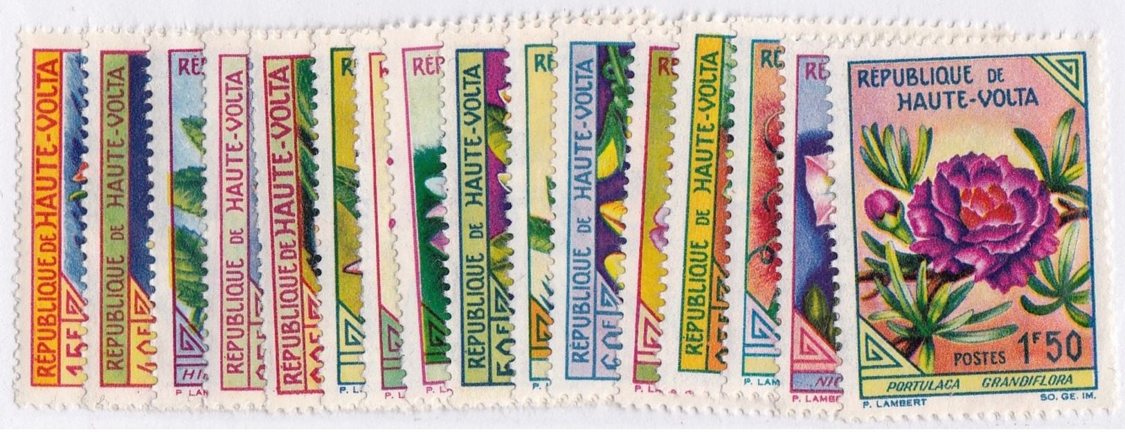 Burkina Faso (  Sc# 111-126)  MNH  (Complete Set Of 16)  FLOWERS (1962) - Burkina Faso (1984-...)