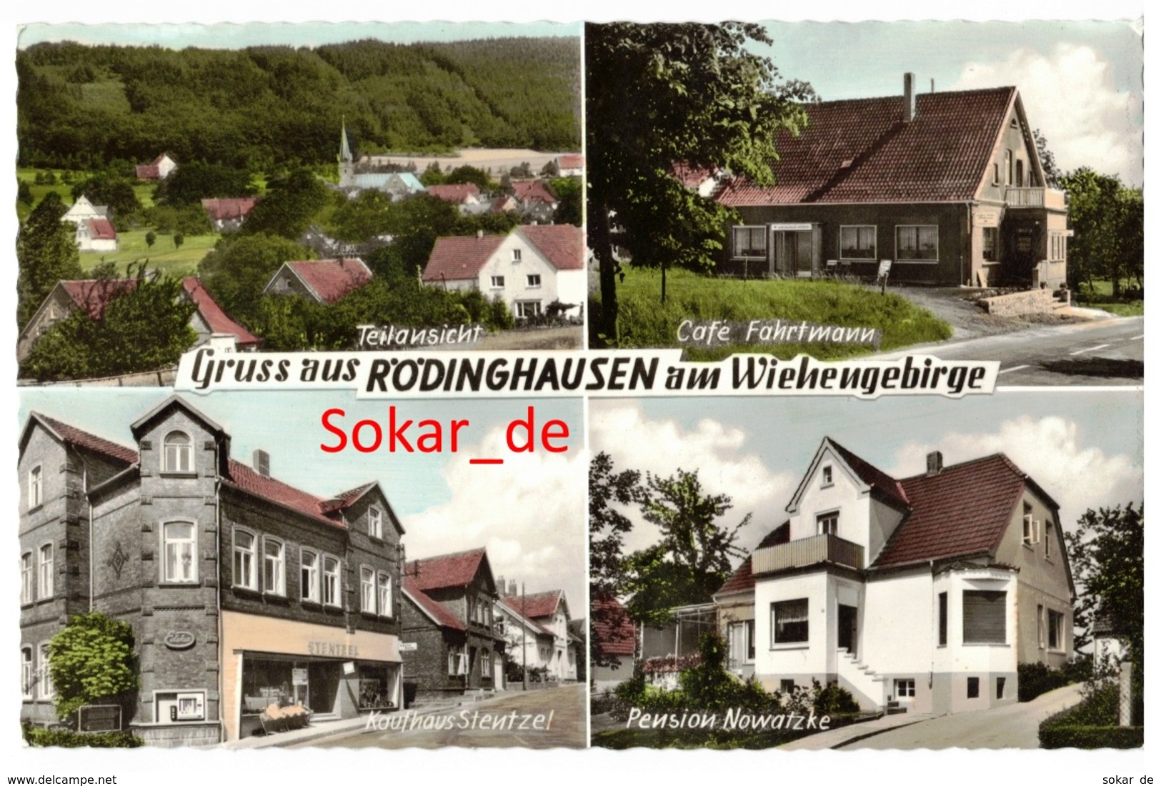 AK Rödinghausen Am Wiehengebirge,  Cafe, Kaufhaus, Nordrhein-Westfalen,  Kreis Herford Bezirk Detmold - Herford
