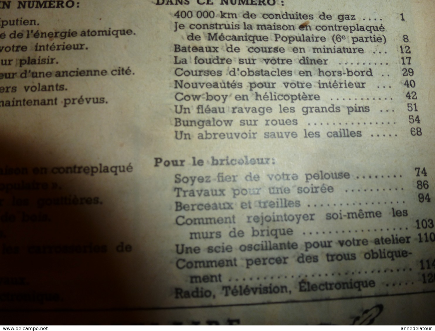 1951 MÉCANIQUE POPULAIRE: Construire Sa Maison En Contre-plaqué (2e Partie);Pour Avoir Une Belle Pelouse;Rejointoyer;etc - Autres & Non Classés