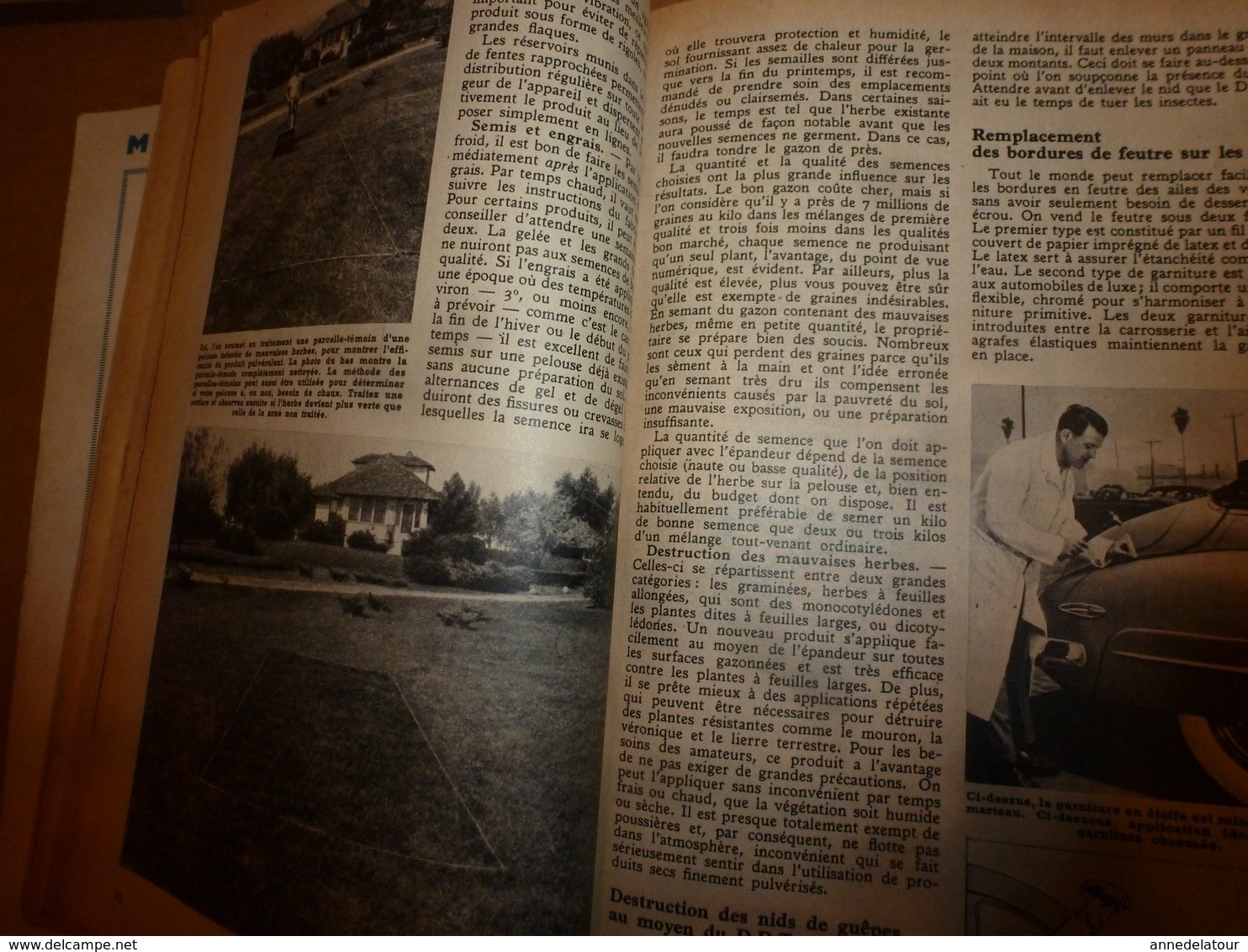 1951 MÉCANIQUE POPULAIRE: Construire sa maison en contre-plaqué (2e partie);Pour avoir une belle pelouse;Rejointoyer;etc