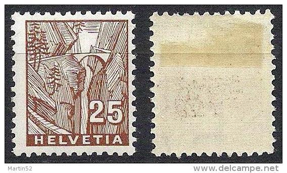 Schweiz Suisse 1934: Gorge Viamala Schlucht Zu 199 Mi 339275 Yv 276 * Falz/Trace MH  (Zu CHF 35.00 Pour **) - Ponti