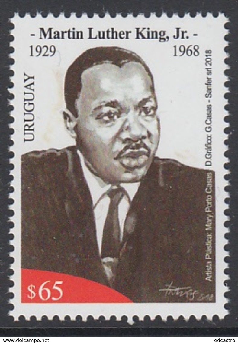 1.- URUGUAY 2018 50 Years Of The Assassination Of Martin Luther King - Uruguay